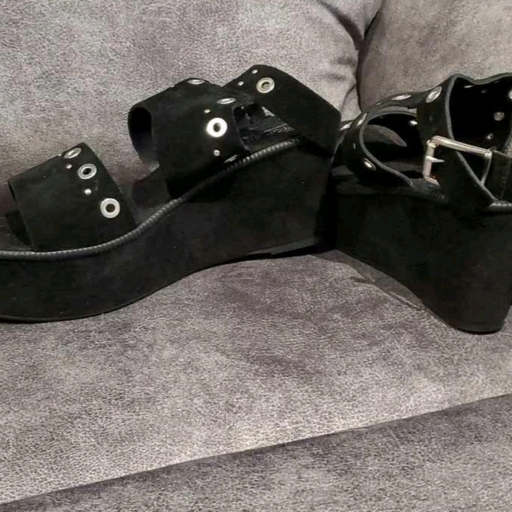 TOPSHOP NEW Women's Black Platform Sandals